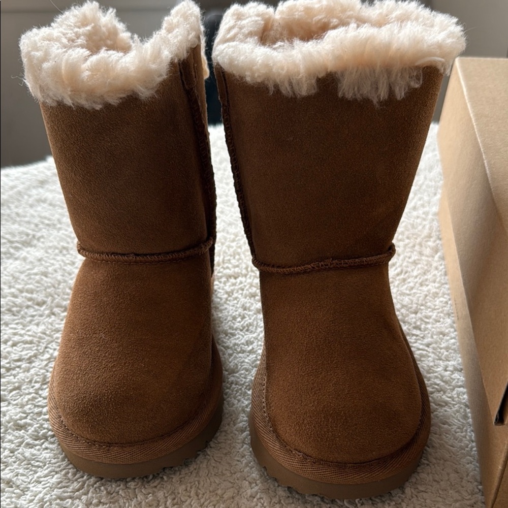 Ugg  Bailey bow knit Cozy Brown Kids Boots